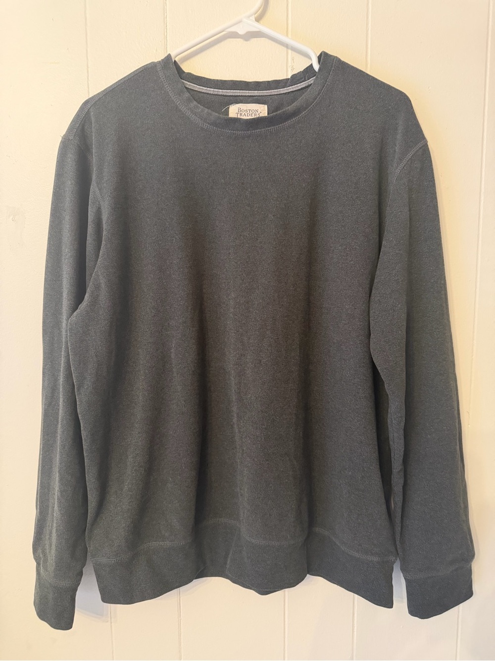 Boston Traders Men’s Crewneck Sweater - Charcoal Gray